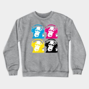 4 DJ Monkeys Crewneck Sweatshirt